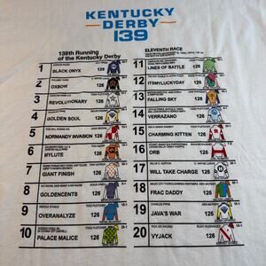 2013 Kentucky Derby 139 Field T Shirt Mens M NWT Churchill Downs Horse Racing